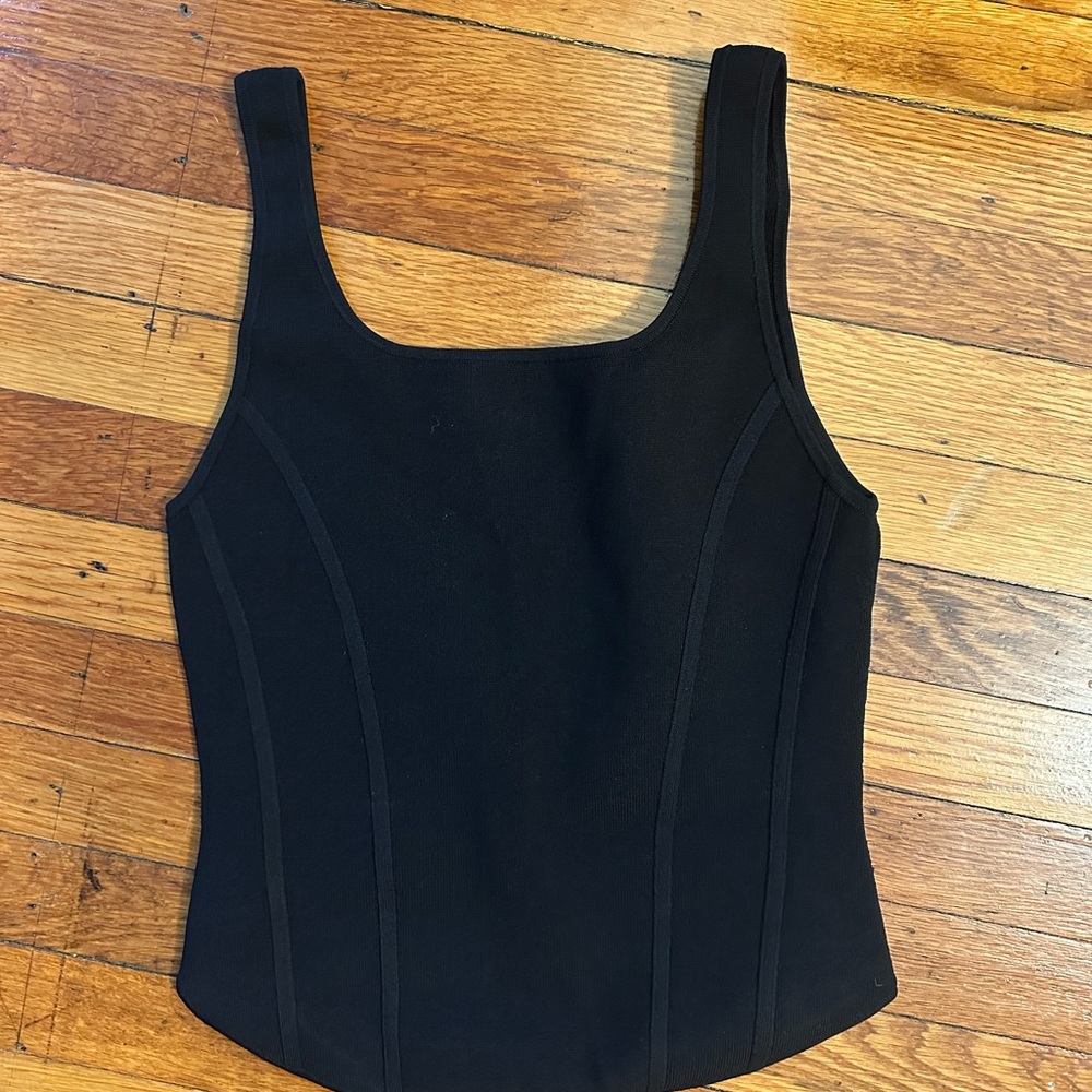 NWT Aritzia Black Fitted Bustier Camisole